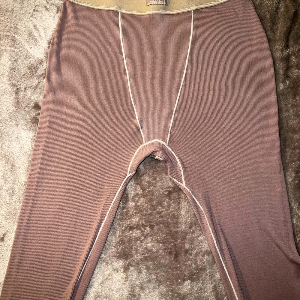 Skims Umber Cotton Rib Legging (mauve)